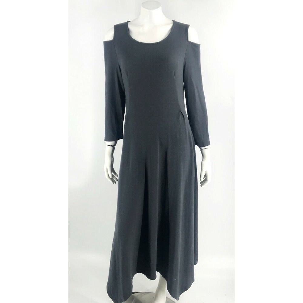 Reborn Maxi Dress Size XL Gray Cold Shoulder - Picture 1 of 5